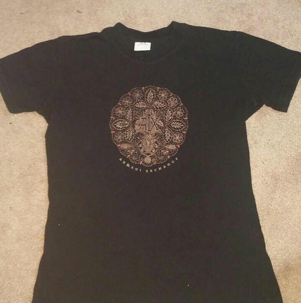Black Crewneck Tee, Armani Exchange
